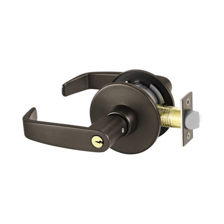 Sargent Storeroom Tubular Bored Lock Grade 1 with L Lever and L Rose and ASA Strike and LA Keyway Dark Bronz 2811G04LL10BE